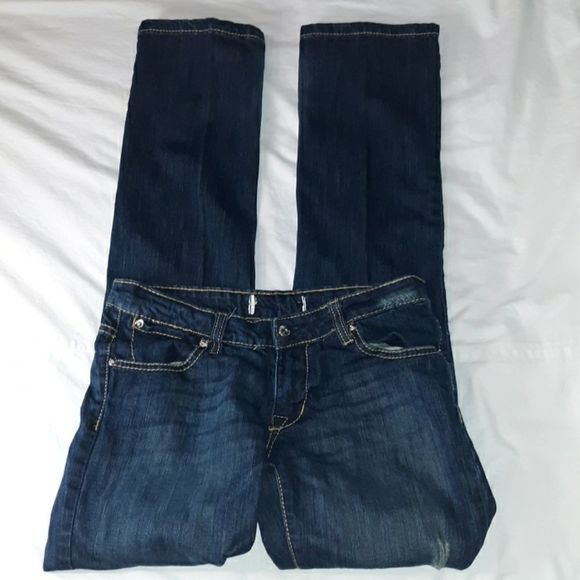 Paper Denim & Cloth Distressed Straight Leg Jeans - Picture 2 of 6